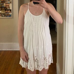 Cute white dress with lace detail!!